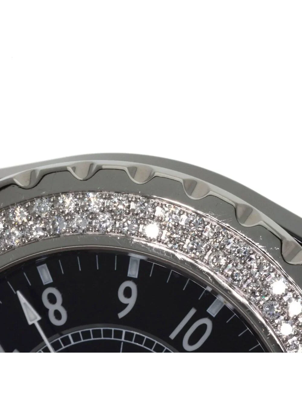 Chanel 38 2 Heavy Diamond Bezel Watch Ceramic